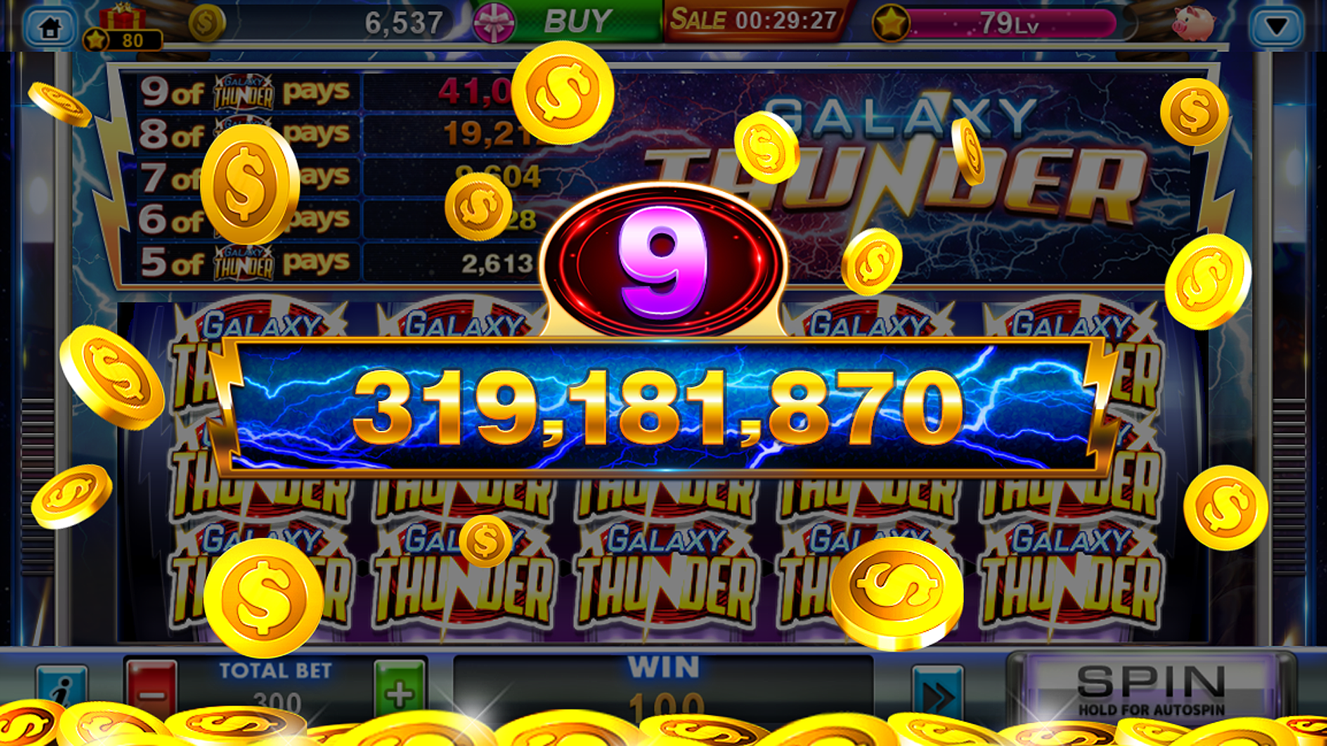 FB777 App Screenshot - Rich Game Selection Screen